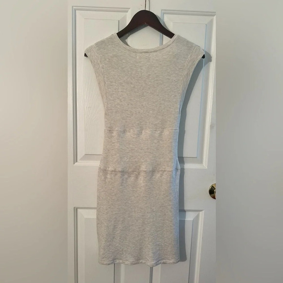 SILENCE + NOISE ANTHROPOLOGIE Sexy Ivory Muscle T Dress Corset Medium MOTO Rare - Picture 8 of 12